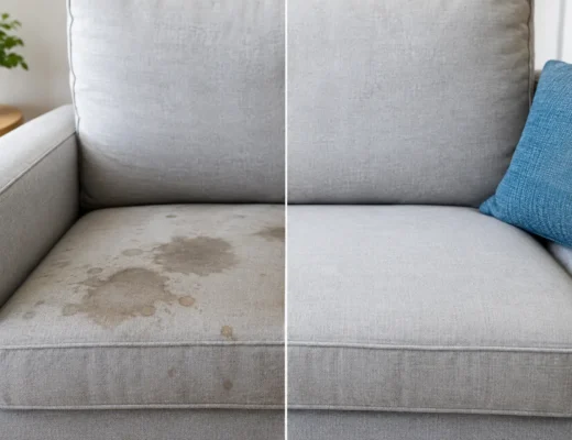 Upholstery Stain Removal Before and After Results